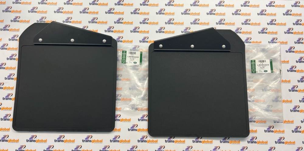 Front Rubber Mud Flap Set x2 Land Rover Defender 90 110 130 GENUINE LR RTC4685