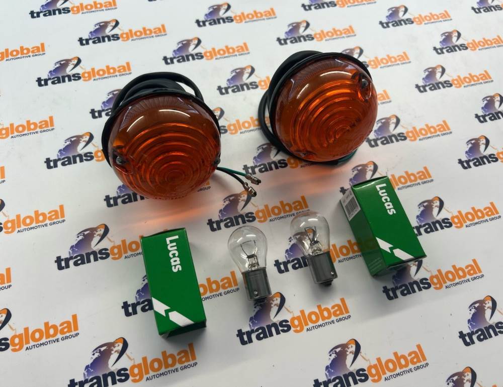 Rear Indicator Flasher Light Lamp & Bulb x2 for Land Rover Series 1 2 3 RTC5524 - Image 2