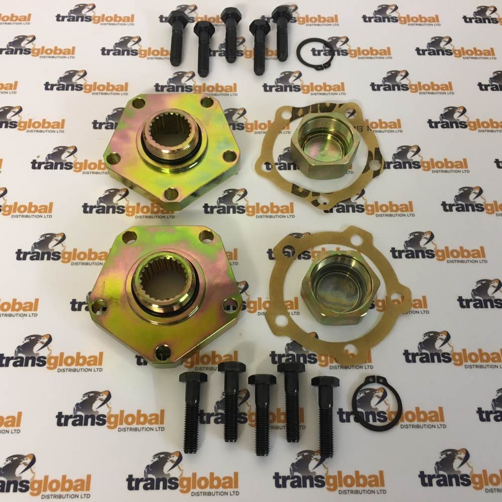 HEAVY DUTY 24 Spline Drive Flange Kit x2 for Land Rover Defender 200Tdi to 93