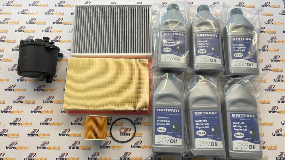 Engine Filter Service Kit 6L 5W30 Oil for Land Rover Freelander 2.2 TD4 06-14