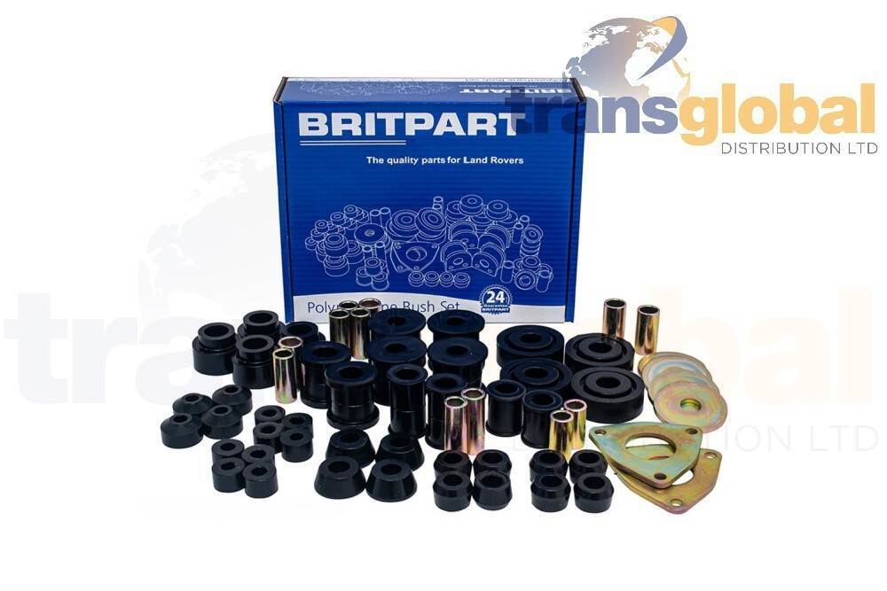 Front & Rear Black Polyurethane Suspension Bush Kit for LR Defender 99-07 DC7108