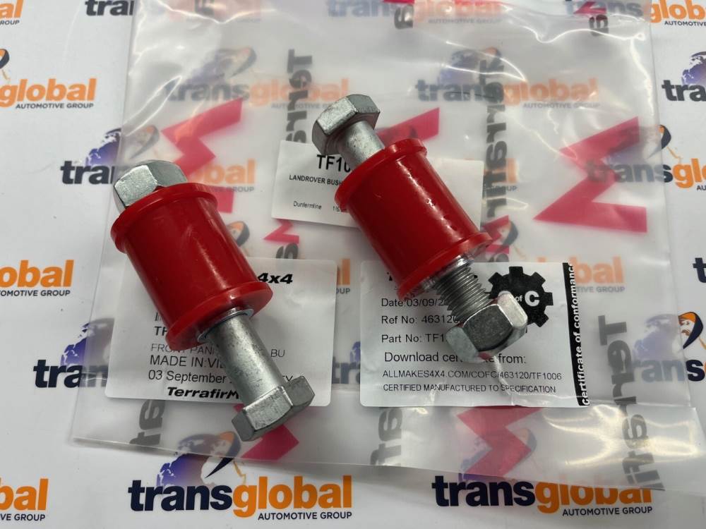 Red Polyurethane Panhard Rod Bush Bolt & Nut Kit for Land Rover Defender to 02 - Image 2