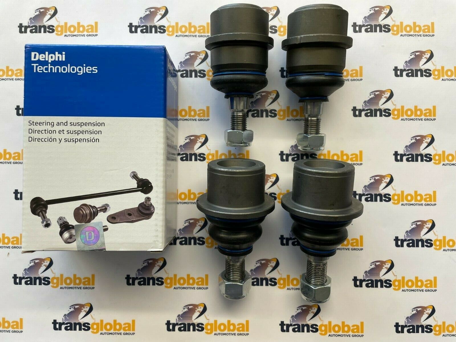Steering Upper & Lower Ball Joints x4 for Land Rover Discovery TD5 or V8 Delphi