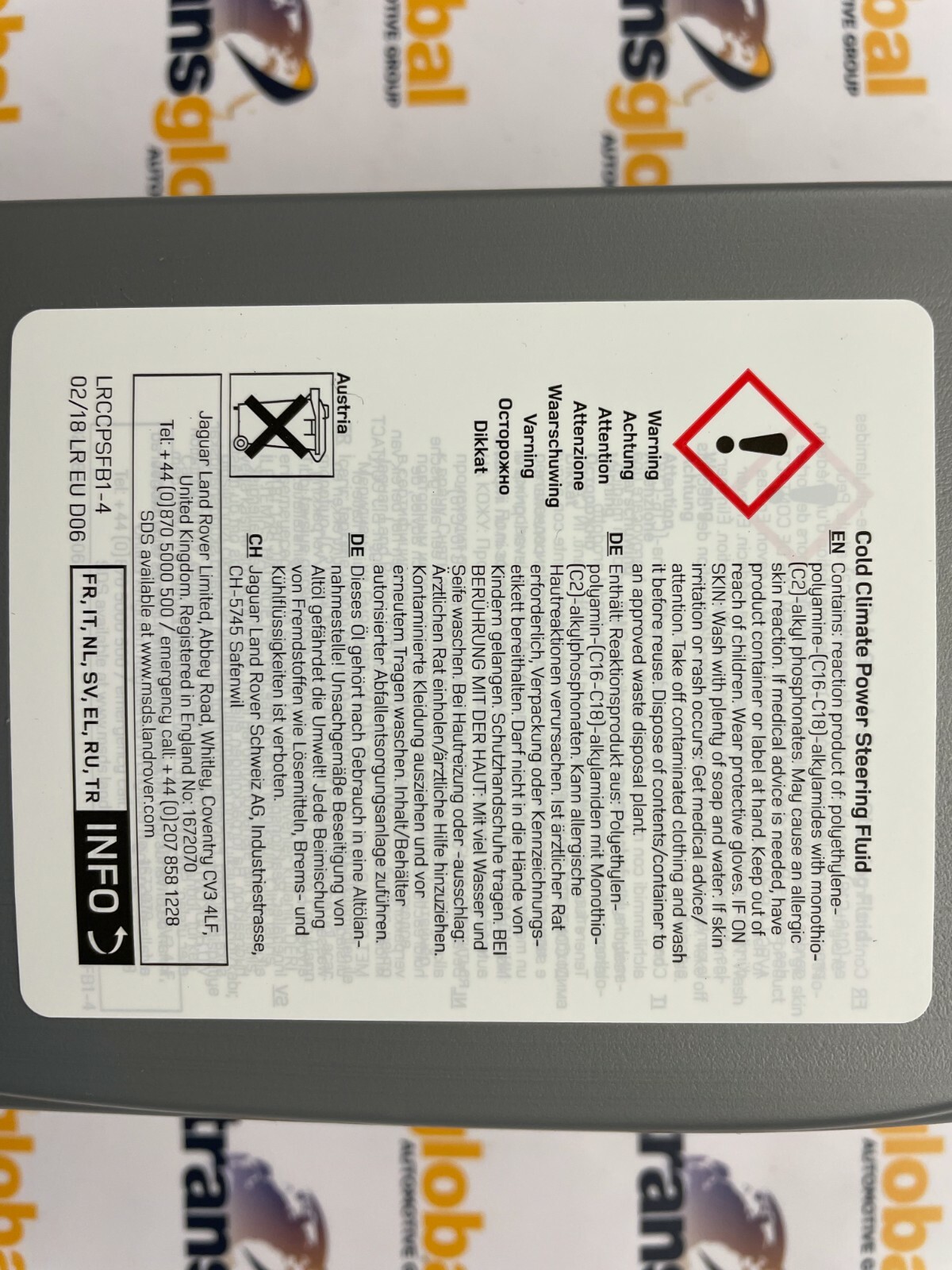 Power Steering Fluid 1L for Land Rover Range Rover Cold Climate GENUINE LR - Image 3