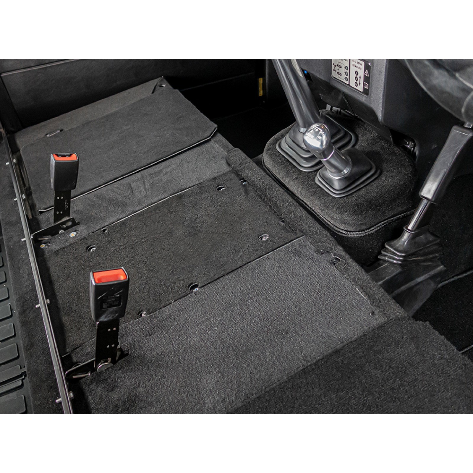 Front RHD Black Carpet Set for Land Rover Defender 2.4 PUMA 07-12