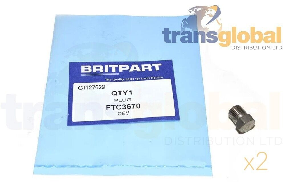 Swivel Housing Drain Plug for Land Rover Defender Range Rover FTC3670 x2