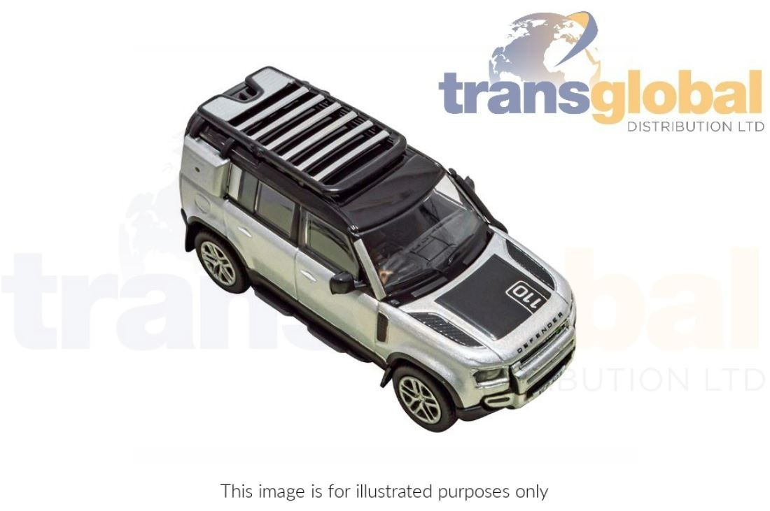 1:76 Die-Cast Land Rover Defender 110 Indus Silver Collectable Model