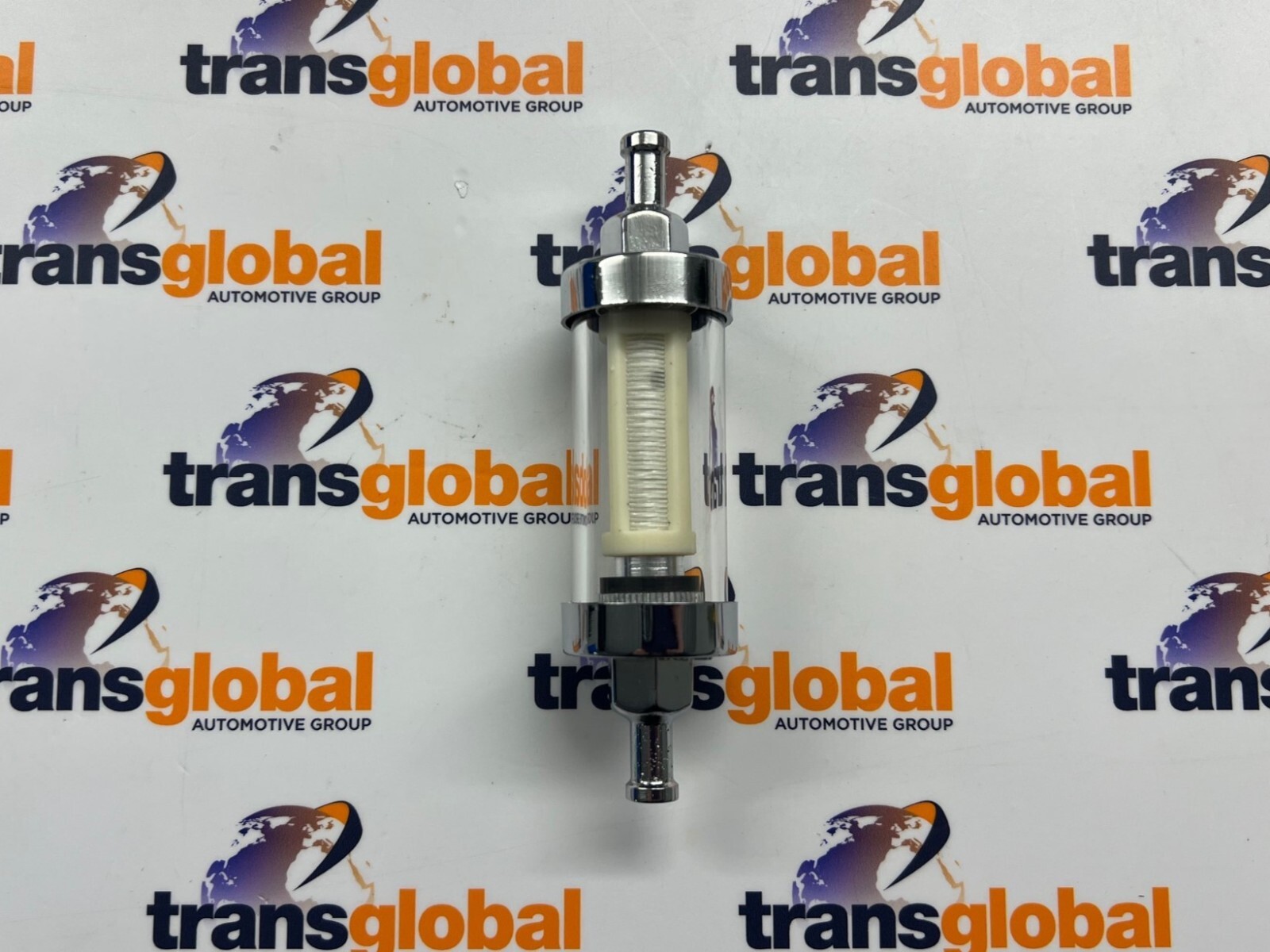 Chrome Transparent Bodied Reusable Fuel Filter 1/4" 6mm Universal