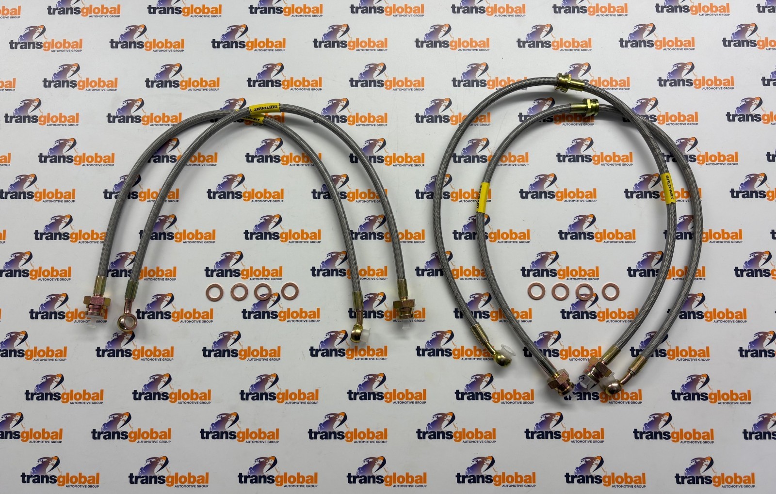 +150mm Extended Brake Hose Kit to fit Land Rover Discovery 2 TD5 & V8 with ABS