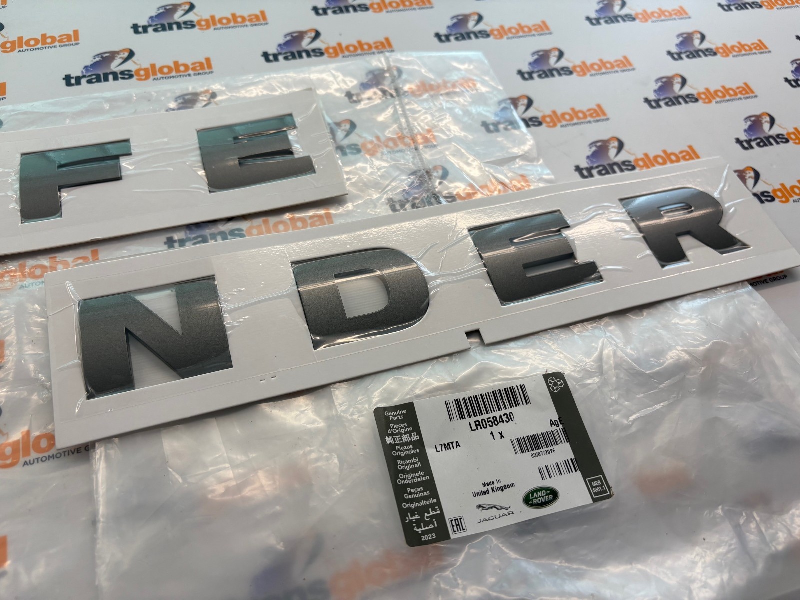 Front DEFENDER Decals Brunel Grey for Defender models 07-16 LR058429 Genuine LR - Image 4