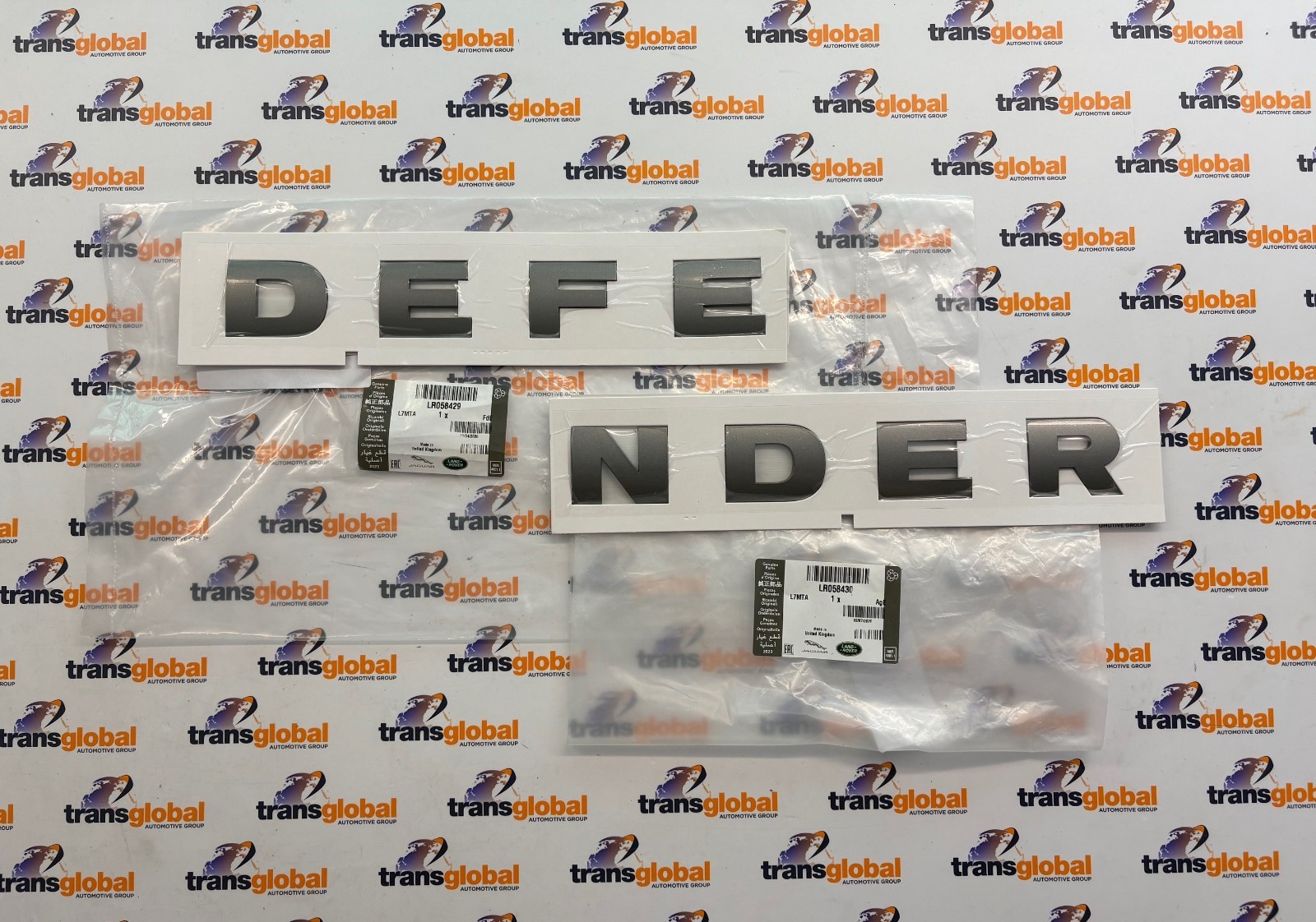 Front DEFENDER Decals Brunel Grey for Defender models 07-16 LR058429 Genuine LR